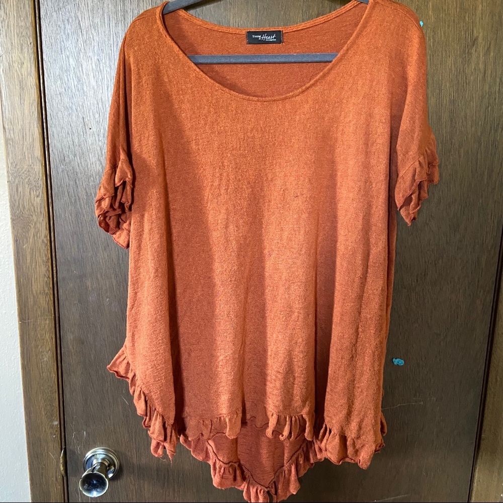 Yung at heart LA- Scalloped detailing shirt
